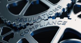 Regulations and Compliance each on a gear