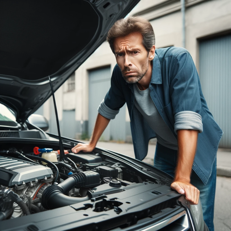 person reviewing whether his rebuilt engine is good or not