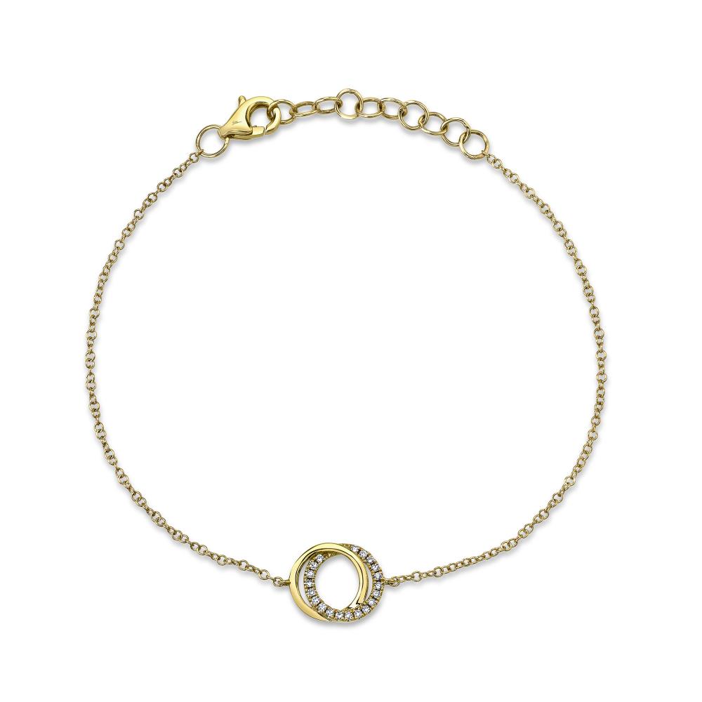 Diamond Love Knot Circle Bracelet