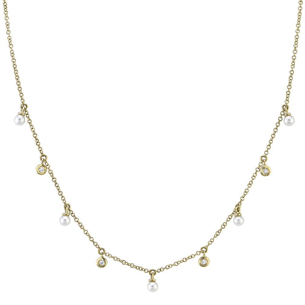 Diamond & Cultured Pearl Necklace