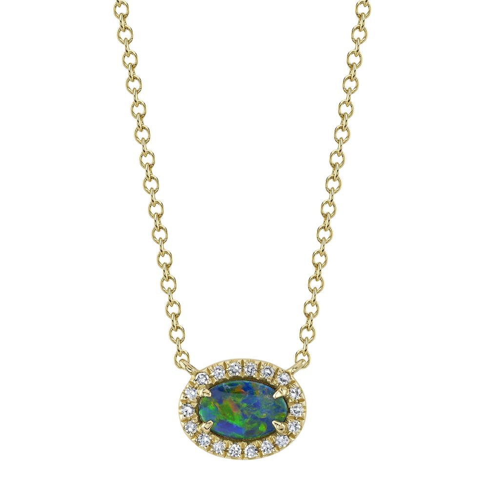 Diamond & Opal Necklace