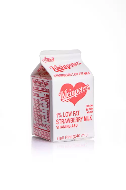 Half Pint Carton - Low Fat Strawberry Milk