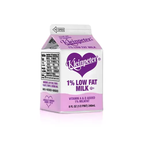 Half Pint Carton - 1% Low Fat Milk