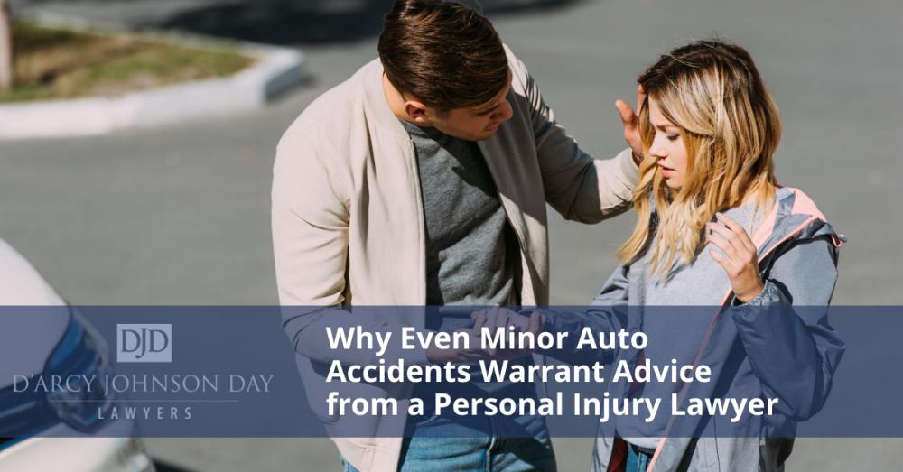 Why Even Minor Auto Accidents Warrant Advice from a Personal Injury Lawyer