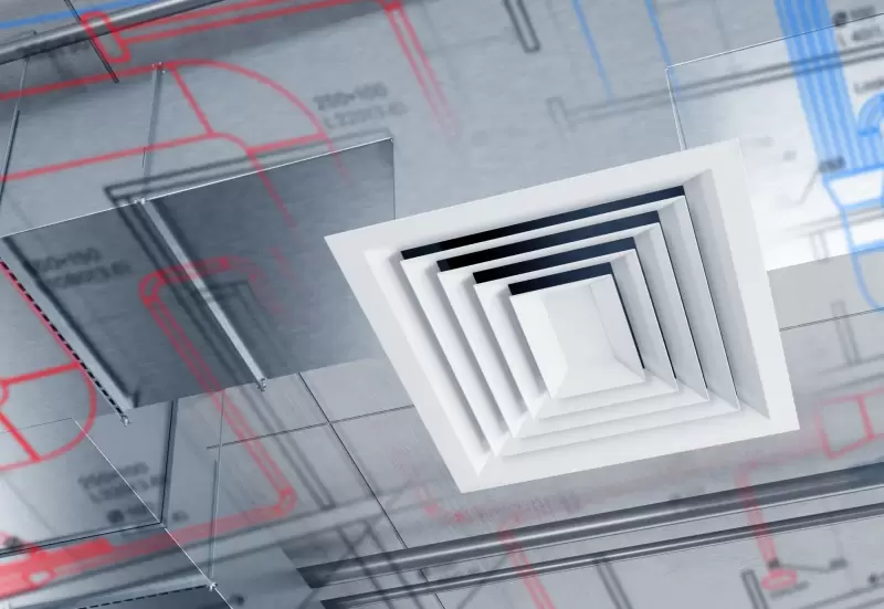 New HVAC system vent as part of new construction warranty