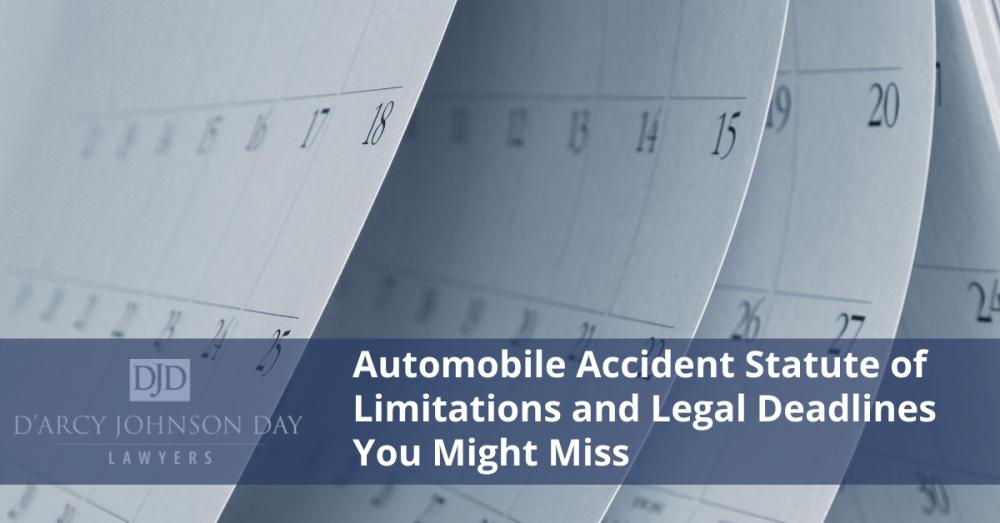Automobile Accident Statute of Limitations and Legal Deadlines You Might Miss