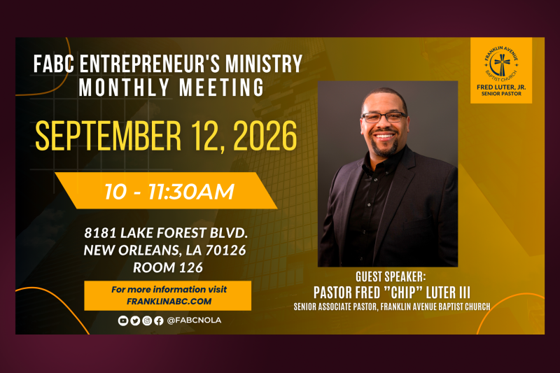 Entrepreneurs Ministry Monthly Meeting