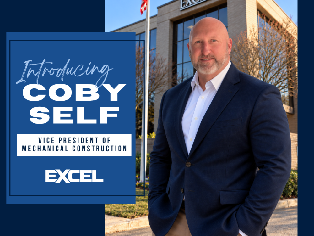 Coby Self promoted to EXCEL Vice President of Mechanical Construction
