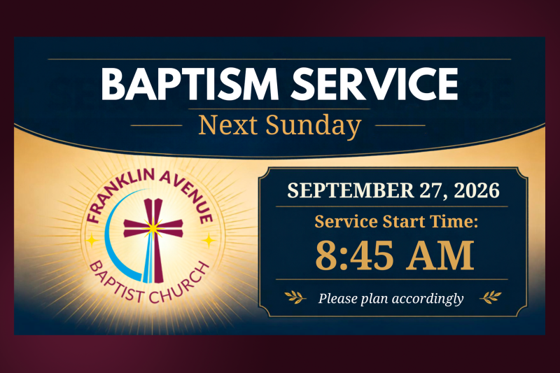 Baptism Sunday