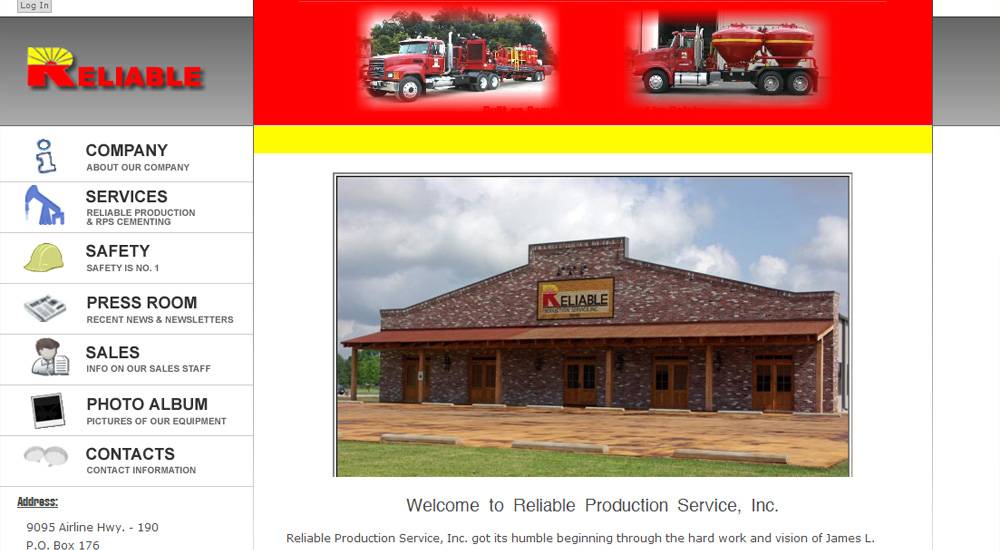 Reliable Production - Website - Before