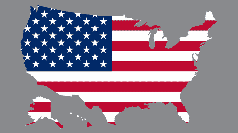 USA map with U.S. within its shape