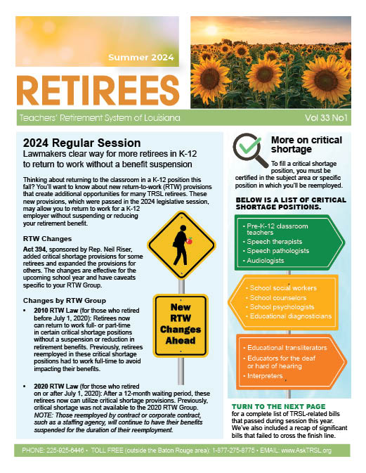 Retirees Summer 2024