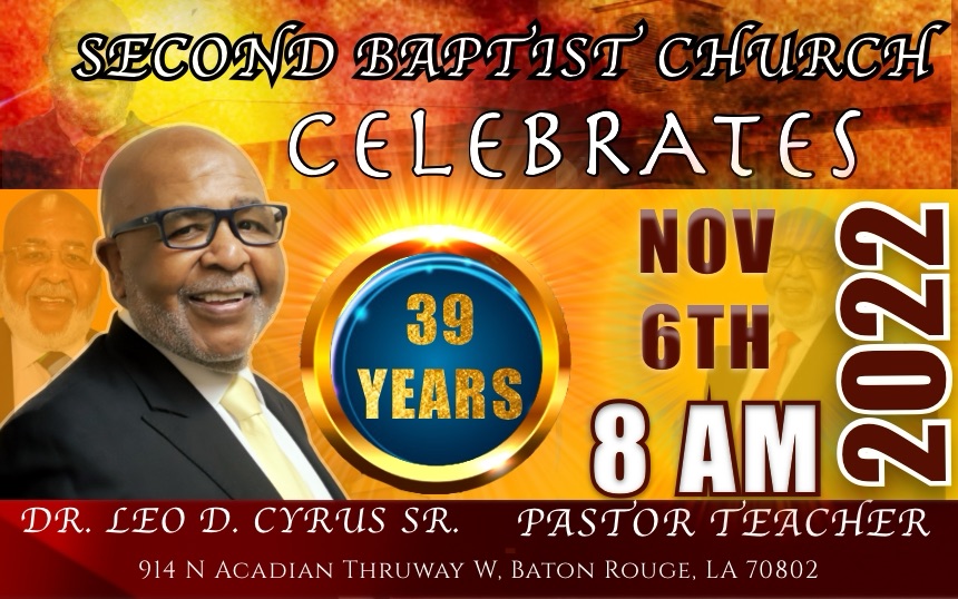 SBC- Pastor appreciation 39 years