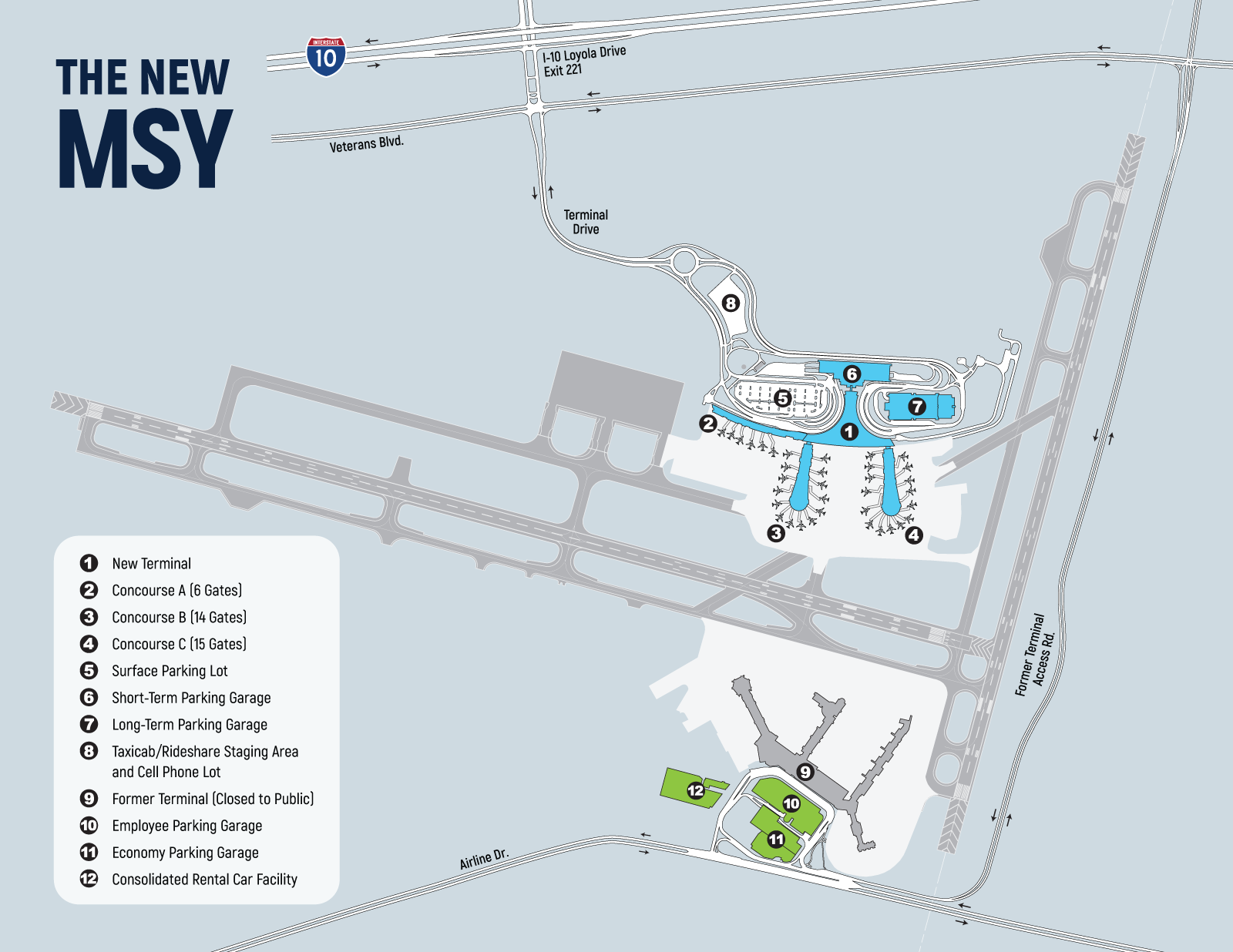 Map Of Msy Airport Directions   The New MSY   Get Updates