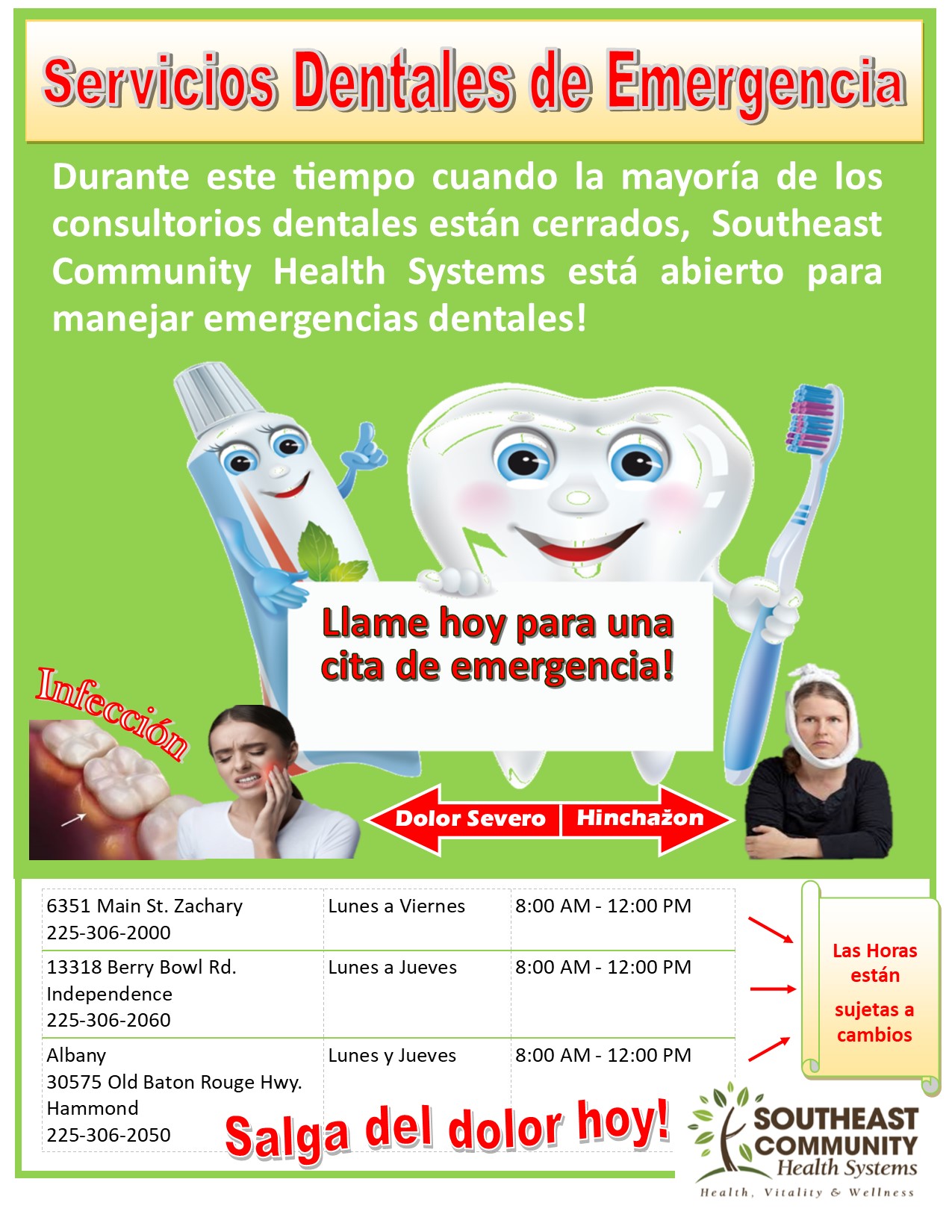 SCHS_COVID-19 Dental Flyer spanish_4-02-2020