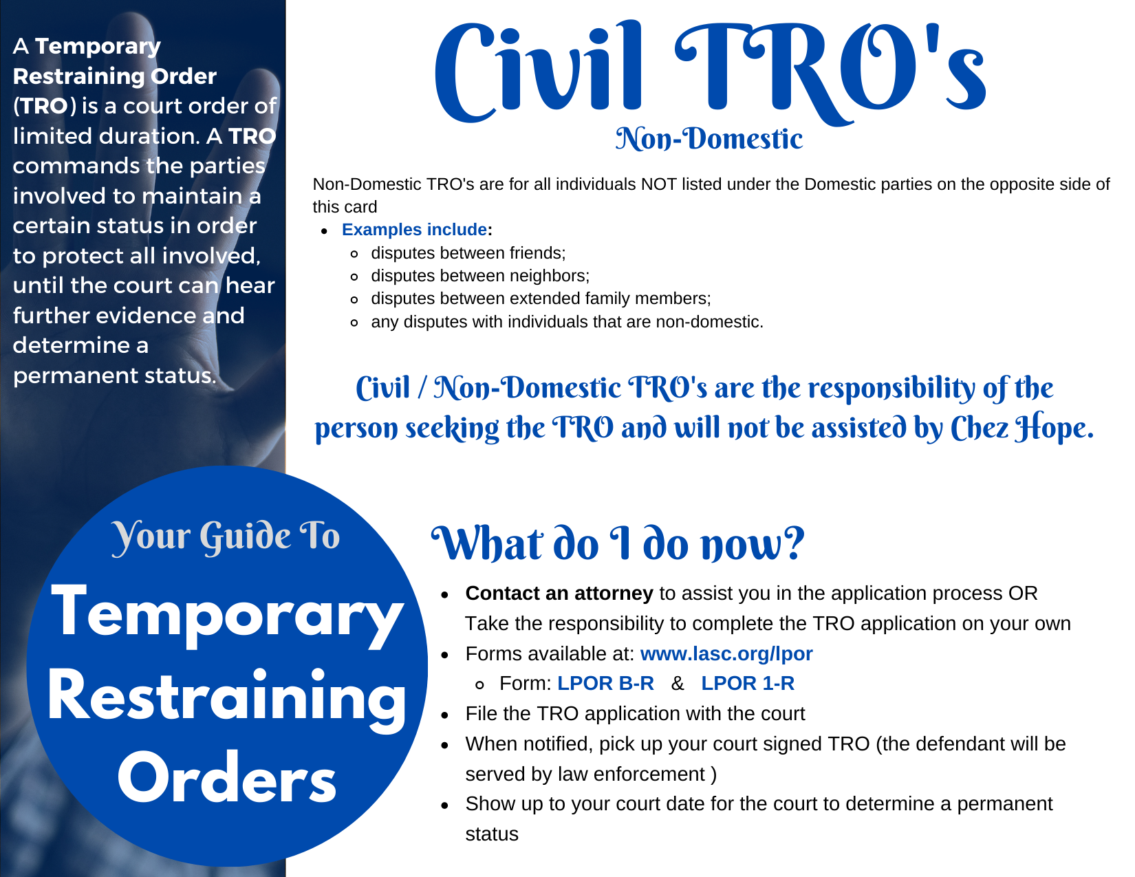 Temporary Restraining Order Guide Page 2