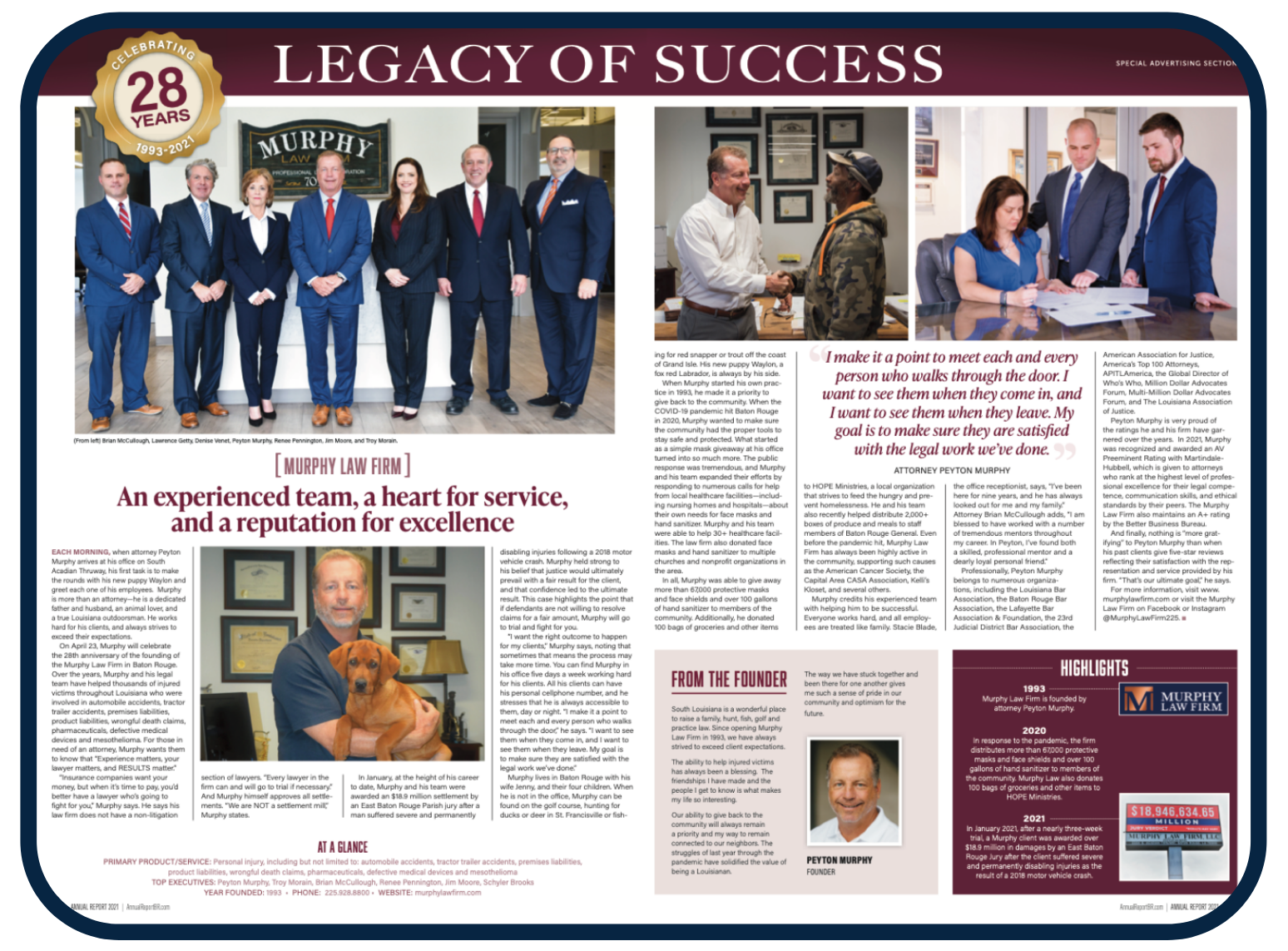 Murphy Law Firm's Legal Legacy of Success