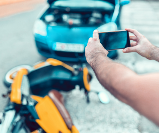 Gather Evidence & Take Pictures if You've Been in a Motorcycle Accident