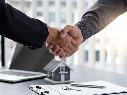 two people shaking hands