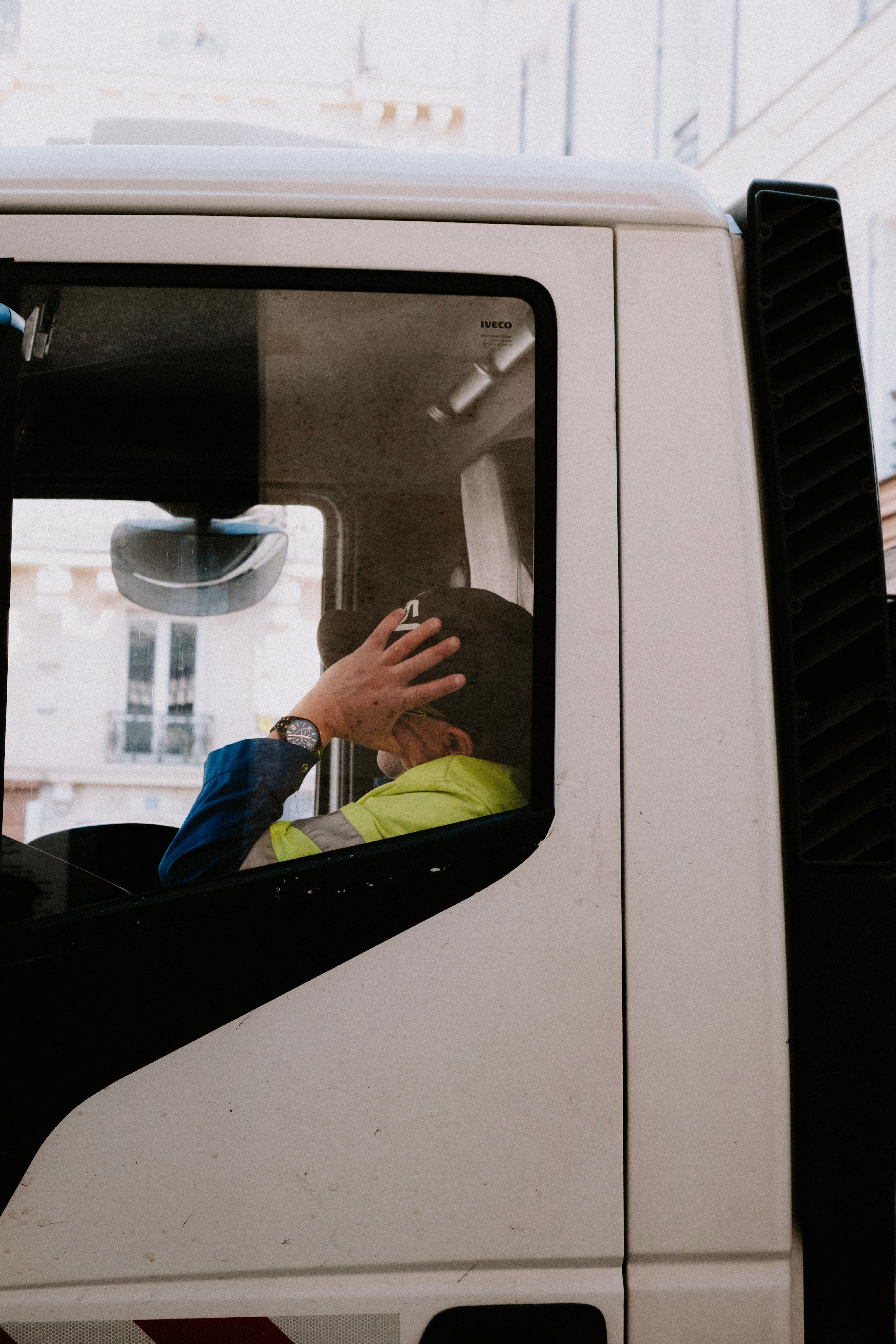 Truck Driver Resting