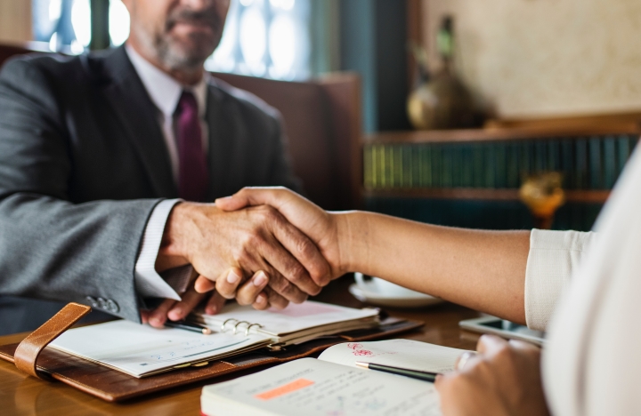 Businessmen shaking hands