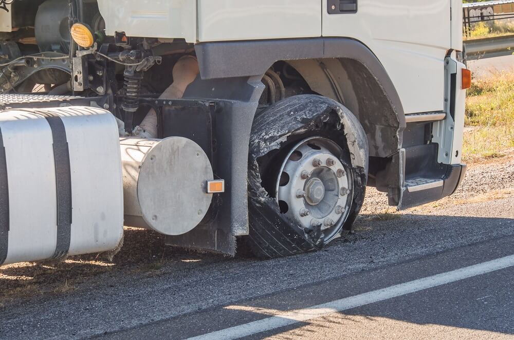 Truck tire failure