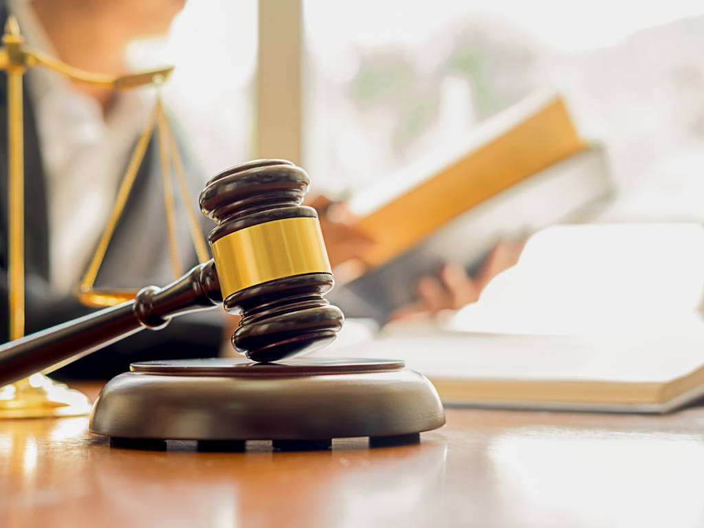 Gavel on a desk