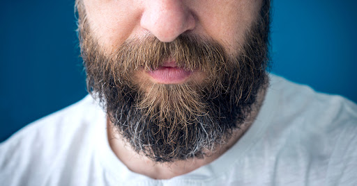 A full beard grown for Prostate Awareness Month.